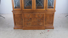 Load and play video in Gallery viewer, Thomasville Fine Burl Wood China Cabinet and Display Hutch
