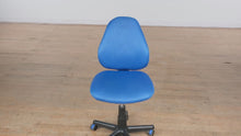 Load and play video in Gallery viewer, Blue Adjustable Office Chair on Casters
