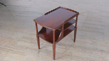 Load and play video in Gallery viewer, Blaire Forest Double-Tiered Wooden Side Table
