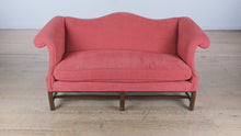 Load and play video in Gallery viewer, Elegant Rolled Arm Red Loveseat / Small Sofa with Fringe Accent Pillows – 72” Wide
