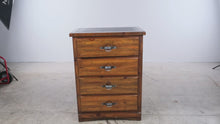 Load and play video in Gallery viewer, Vintage Young Hinkle Ships Ahoy Pine 4-Drawer Chest with Nautical Hardware
