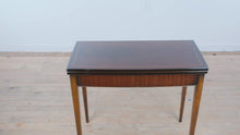 Load and play video in Gallery viewer, Mahogany Flip Top Game Table with Inlaid Border and Felt Playing Surface II
