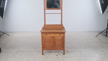 Load and play video in Gallery viewer, Antique Oak Washstand with Tall Mirror and Towel Rack
