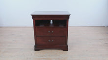 Load and play video in Gallery viewer, Ashley Janel Media Chest B443 39 Brown 2 Drawer Nightstand TV Stand
