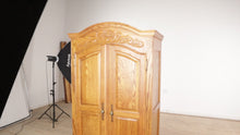 Load and play video in Gallery viewer, Solid Oak Dome Top Armoire / Cabinet
