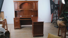 Load and play video in Gallery viewer, Shenandoah Valley Furniture Cherry Executive Desk with Hutch
