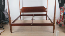 Load and play video in Gallery viewer, Y and J Solid Mahogany King Size Poster Bed Traditional Four Post Bed Frame
