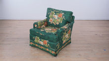 Load and play video in Gallery viewer, Green Chinoiserie Upholstered Lounge Chair by Laine of Hickory
