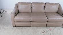 Load and play video in Gallery viewer, Emeraldcraft Furniture Genuine Leather Power Reclining Sofa
