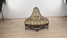 Load and play video in Gallery viewer, Corner Chair / Gossip Bench - Ornate with Tufted Back and Seat
