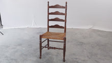 Load and play video in Gallery viewer, Tall 4 Rung Ladder Back Chair with Rush Seat
