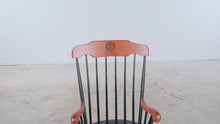 Load and play video in Gallery viewer, Harvard University Windsor Rocking Chair with Service Presentation Crest
