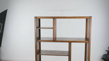 Load and play video in Gallery viewer, Geometric Solid Wood Shelving Unit / Bookcase
