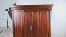 Load and play video in Gallery viewer, Hooker Furniture Computer Armoire Desk with Pocket Doors
