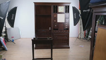 Load and play video in Gallery viewer, Bassett Furniture Fold Down Desk Cabinet with Hidden Storage 61 Inch
