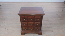 Load and play video in Gallery viewer, American Drew Solid Wood Three-Drawer Nightstand in Rich Brown Finish
