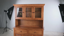 Load and play video in Gallery viewer, Shaker Style Solid Wood Butcher Block Buffet and Hutch

