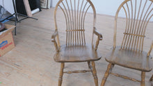 Load and play video in Gallery viewer, Set of 4 Oak Windsor Dining Chairs
