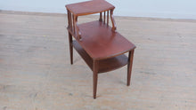 Load and play video in Gallery viewer, Vintage Mahogany Two-Tier Telephone Table with Magazine Shelf
