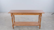 Load and play video in Gallery viewer, Solid Oak Traditional Console Sofa Table with Lower Shelf
