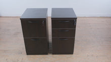 Load and play video in Gallery viewer, Modern Espresso Locking File Cabinets Set with Drawer Storage
