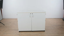 Load and play video in Gallery viewer, White Folding Craft Table Cabinet with Drawers and Casters
