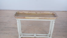 Load and play video in Gallery viewer, Pier 1 “Amelia” Console Table – Distressed Wood &amp; Cream Two-Tone Finish
