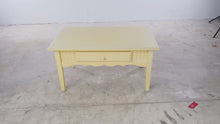 Load and play video in Gallery viewer, Yellow Cottage Style Single Drawer Side Table
