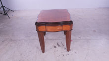 Load and play video in Gallery viewer, Serpentine Wood Side Table with Drawer
