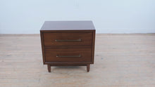 Load and play video in Gallery viewer, Northridge Home Marina Del Rey Walnut Nightstand with USB and Power Outlets

