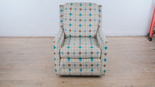 Load and play video in Gallery viewer, Smith Brothers Custom Swivel Rocker Chair with Patterned Upholstery

