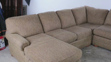 Load and play video in Gallery viewer, Masterfield Oversized Beige Textured Fabric Sectional Sofa with Chaise

