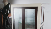 Load and play video in Gallery viewer, Sofía Vergara Savona White Curio Cabinet with Textured Glass Doors
