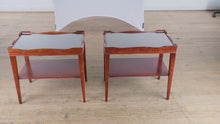 Load and play video in Gallery viewer, Pair of Tray Top Mahogany Side Tables

