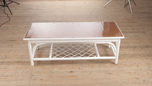 Load and play video in Gallery viewer, White Rattan Coffee Table
