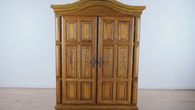 Load and play video in Gallery viewer, Solid Oak Gentleman’s Chest / Armoire – 40″ W x 17″ D x 74″ H
