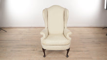 Load and play video in Gallery viewer, Cream Wingback Arm Chair
