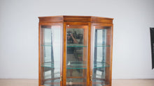 Load and play video in Gallery viewer, Carolina Heritage Lighted Curio Cabinet – Real Wood, Mirrored Back
