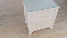 Load and play video in Gallery viewer, Henry Link Wicker Nightstand with Glass Top – Lexington Furniture
