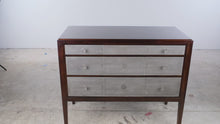 Load and play video in Gallery viewer, Thomas O’Brien Century Furniture Three-Drawer Shagreen and Mahogany Chest
