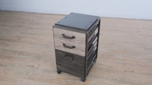 Load and play video in Gallery viewer, Bush Furniture Refinery 3-Drawer Mobile Pedestal File Cabinet – Industrial Rustic
