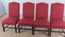 Load and play video in Gallery viewer, Fairfield Upholstered Parsons Dining Chairs Set of 4 Red Fabric Wood Frame
