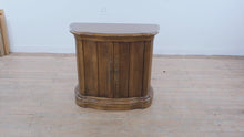 Load and play video in Gallery viewer, Brandt Antique Cherry Curved Front Cabinet Sideboard 33 Inch
