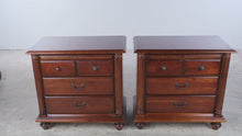 Load and play video in Gallery viewer, Pair of Hooker Furniture Leesburg Mahogany Nightstands with Pull-Out Tables
