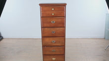 Load and play video in Gallery viewer, Carolina Furniture Cherry Lingerie Chest Tall Narrow Chest of Drawers
