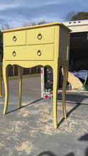 Load and play video in Gallery viewer, Elegant Yellow Console Table with Long Cabriole Legs
