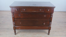 Load and play video in Gallery viewer, Tomlinson Solid Wood Dresser with Turned Legs &amp; Original Hardware
