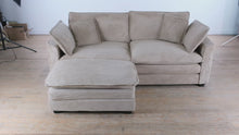Load and play video in Gallery viewer, Modern Corduroy Cloud Loveseat with Ottoman
