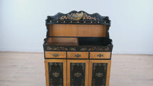 Load and play video in Gallery viewer, Ethan Allen Hitchcock-Style Painted Dry Sink with Lift-Out Copper Tray
