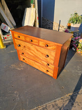 Load image into Gallery viewer, Antique Tiger Maple Empire Dresser – Rare 19th-Century Chest of Drawers
